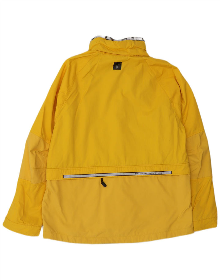 Nautica Mens Rain Jacket UK 42 XL Yellow Nylon