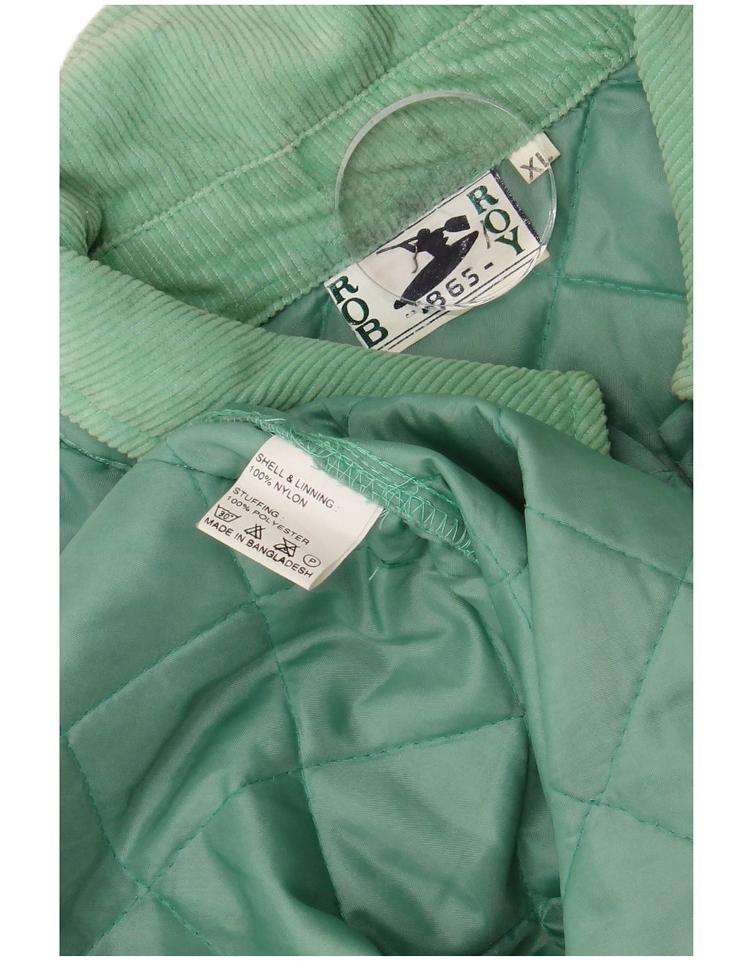 Rob Roy Mens Quilted Jacket UK 42 XL Green Nylon