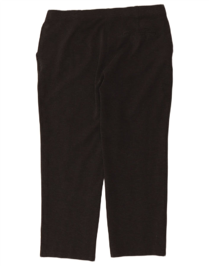 Marks & Spencer Womens Chino Trousers UK 12 Medium W32 L24 Grey Flecked