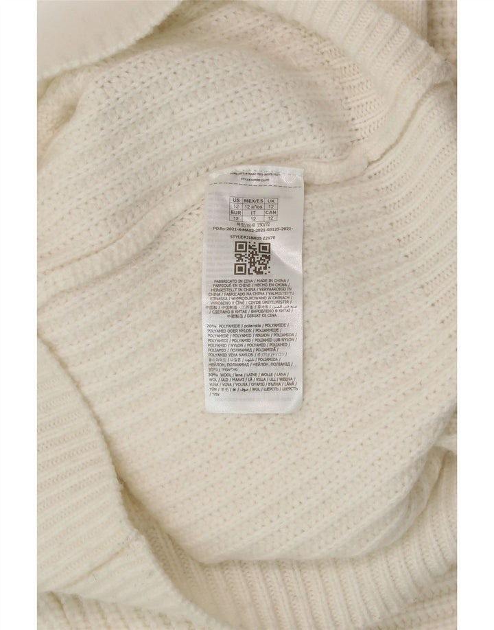 GUESS Girls Turtle Neck Jumper Sweater 11-12 Years White Polyamide Vintage Guess and Second-Hand Guess from Messina Hembry 
