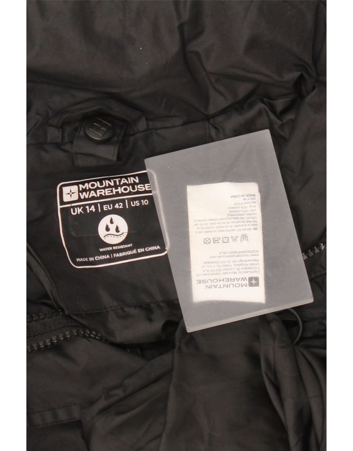 Mountain Warehouse Veste de pluie à capuche pour femme UK 14 Large Noir Polyester