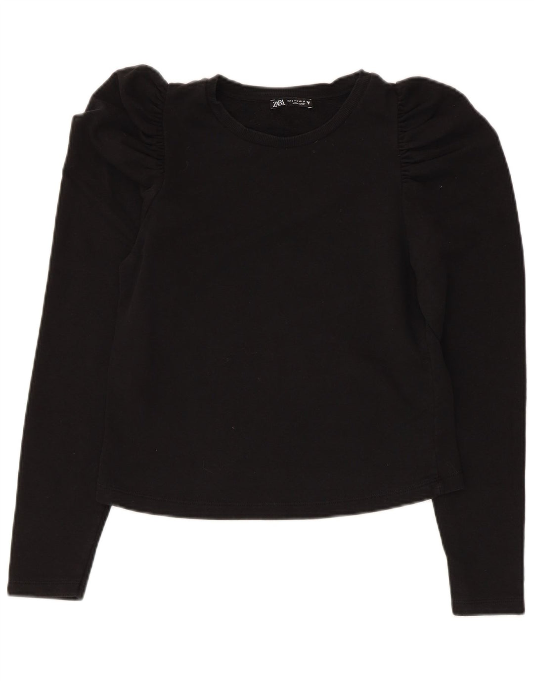 Top Zara da donna a maniche lunghe UK 8 Small Nero