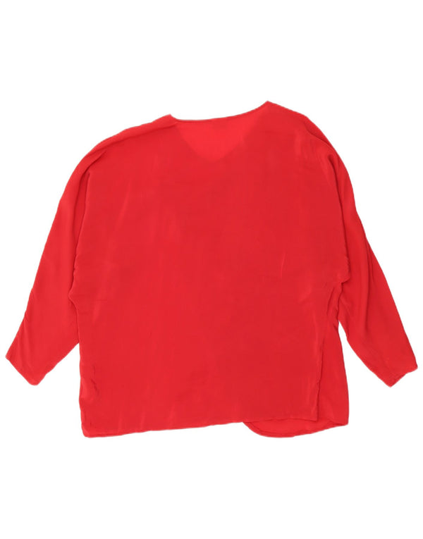 Blusa holgada vintage para mujer Top IT 42 Acetato rojo medio