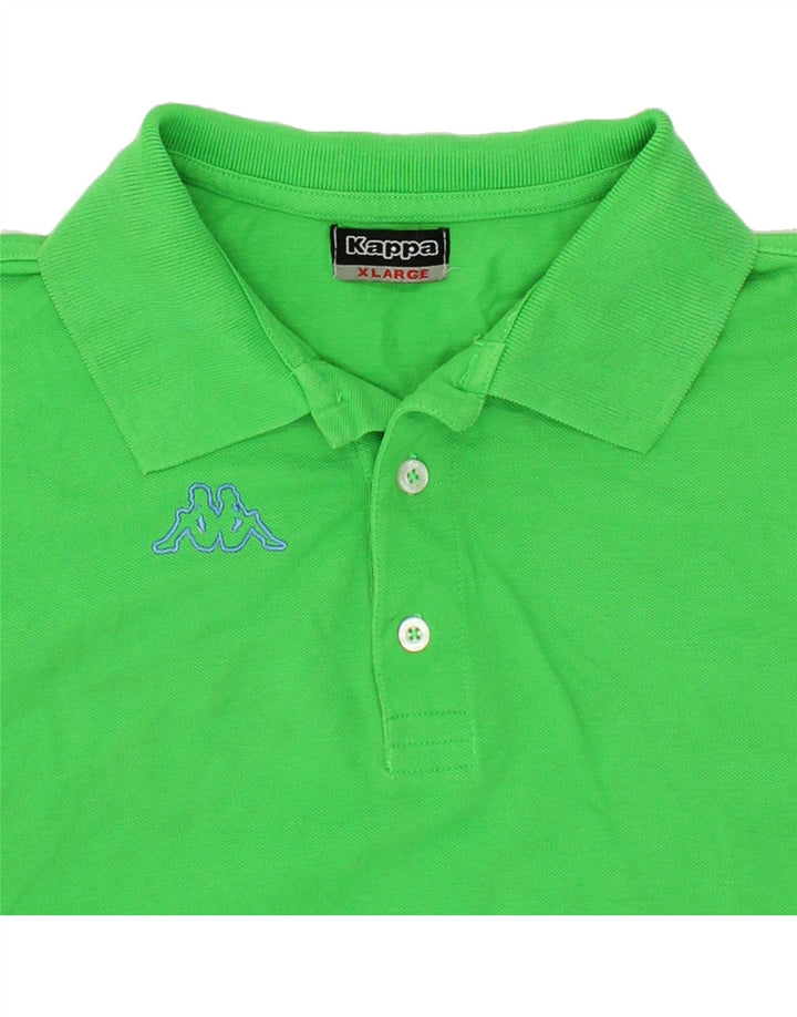 KAPPA Mens Polo Shirt XL Green Cotton Vintage Kappa and Second-Hand Kappa from Messina Hembry 