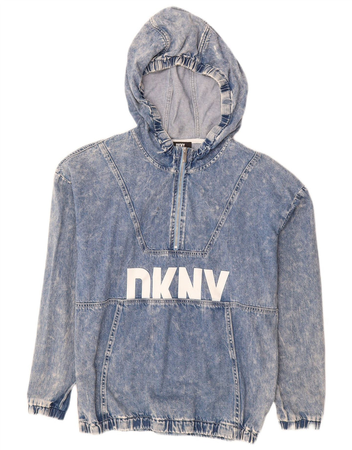 DKNY drenge grafisk denimjakke 15-16 år mellemblå bomuld