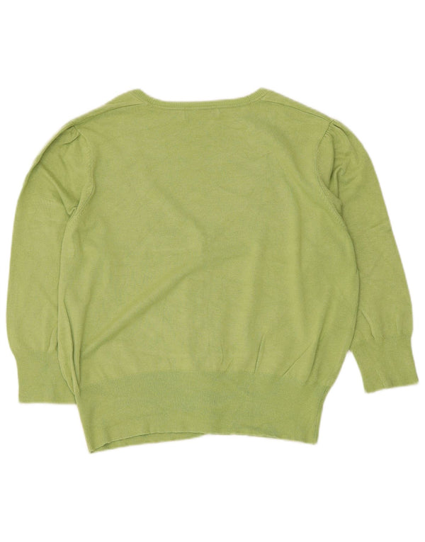 Marks & Spencer Womens Crop 3/4-ærmet cardigantrøje UK 18 XL Grøn