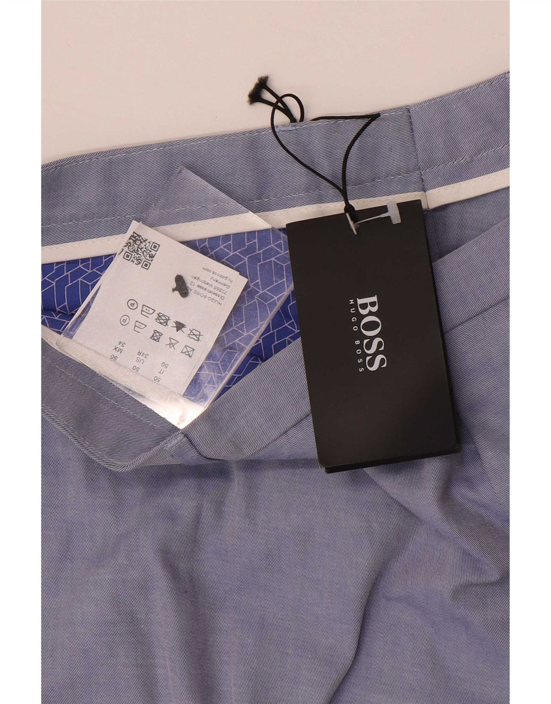 Hugo Boss Mens Slim Chino Trousers W34 L33 Blue