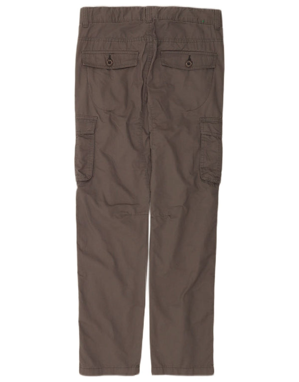 Pantaloni cargo dritti da bambino Benetton 11-12 anni 2XL W28 L28 Cotone grigio