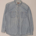 WAMPUM Mens Denim Shirt Large Blue Cotton Vintage Wampum and Second-Hand Wampum from Messina Hembry 