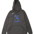 NIKE Mens Dri Fit Graphic Hoodie Jumper XL Grey Polyester Vintage Nike and Second-Hand Nike from Messina Hembry 