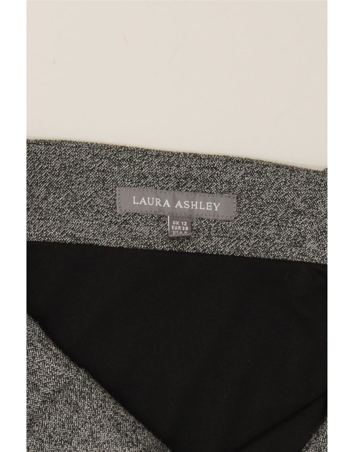 LAURA ASHLEY Womens Straight Skirt UK 12 Medium W32 Grey Polyester Vintage Laura Ashley and Second-Hand Laura Ashley from Messina Hembry 