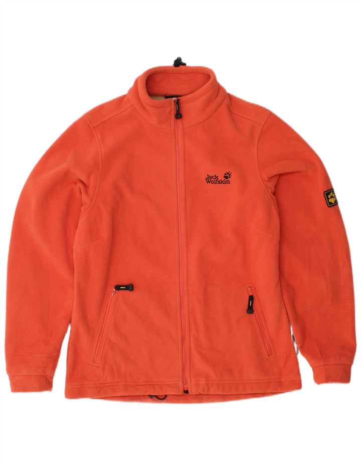 JACK WOLFSKIN Womens Fleece Jacket UK 10 Small Orange