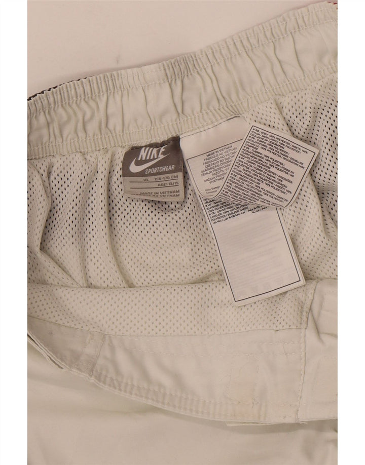 Nike Boys Swimming Shorts 13-14 Years XL White Colourblock Polyester