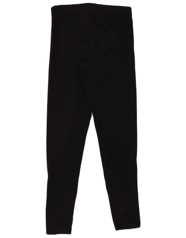 Nike Damen Leggings UK 12 Medium Schwarz Polyester Sport