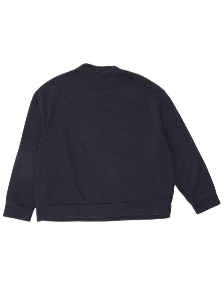 Marks & Spencer Womens Graphic Sweatshirt Jumper UK 14 Medium Navy Blue