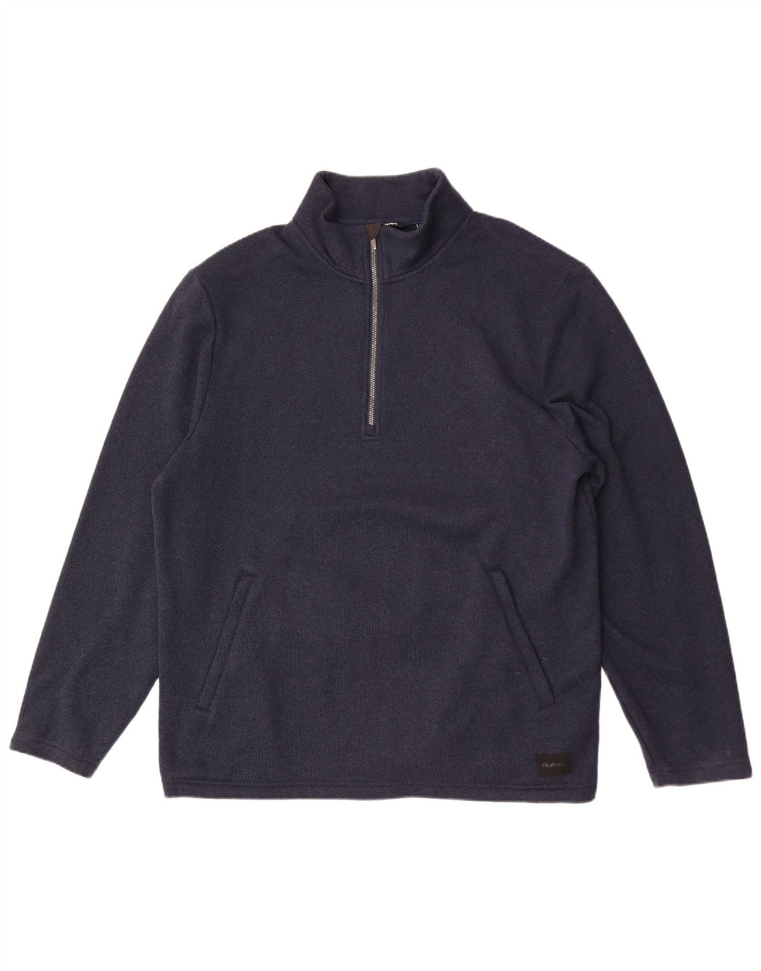 Rohan Mens Zip Neck Sweatshirt Jumper XL Navy Blue Polyester