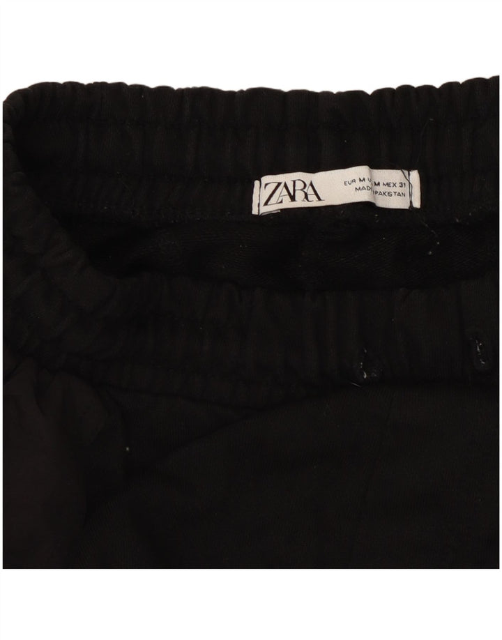 Zara Mens Capri Cargo Tracksuit Trousers Joggers Medium Black