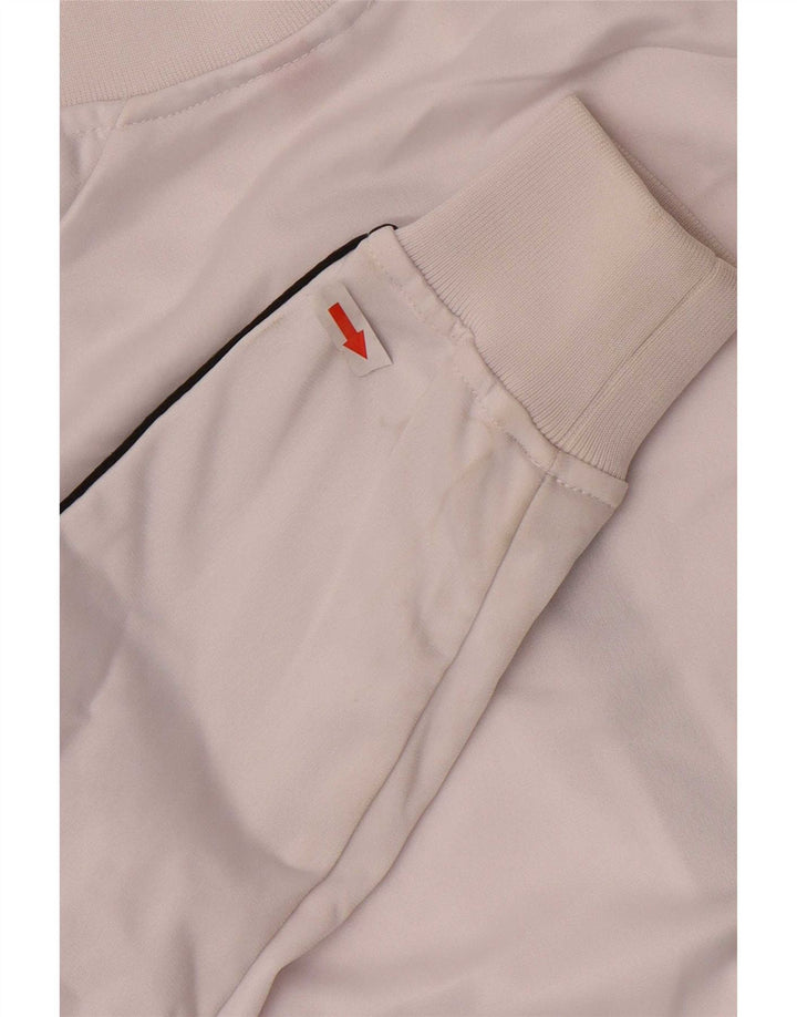 Kappa Womens Graphic Tracksuit Top Jacket UK 10 Small White Colourblock