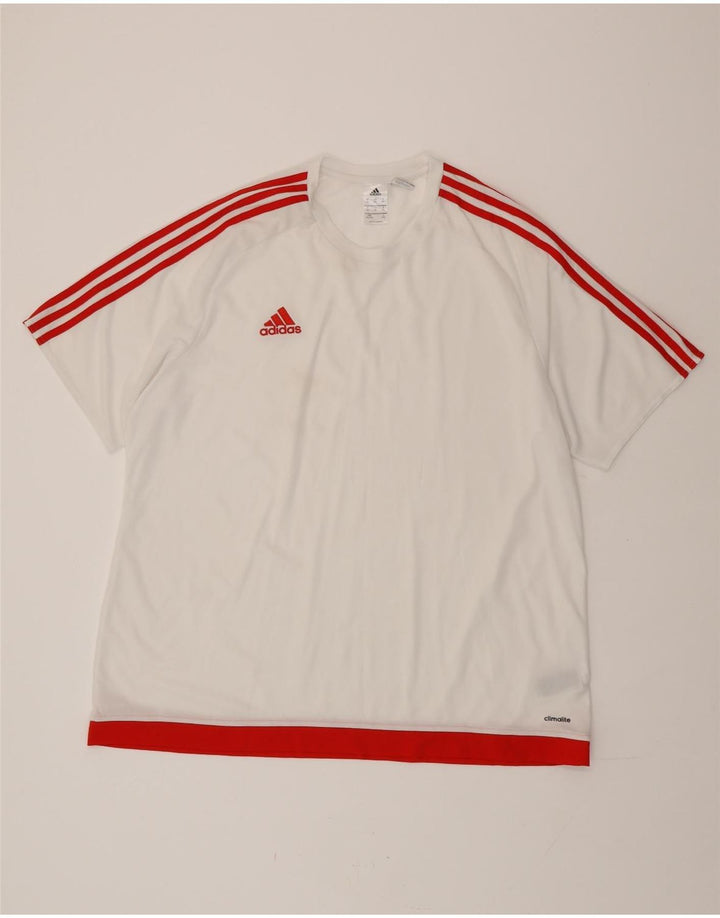 T-shirt Adidas Climalite da uomo Top 2XL poliestere bianco
