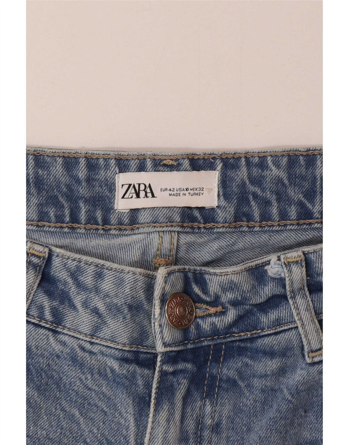 Zara Womens Distressed Tapered Jeans EU 42 Large W32 L30 Blue