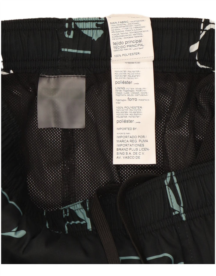 Puma Mens Graphic Sport Shorts Small Black Polyester Sports