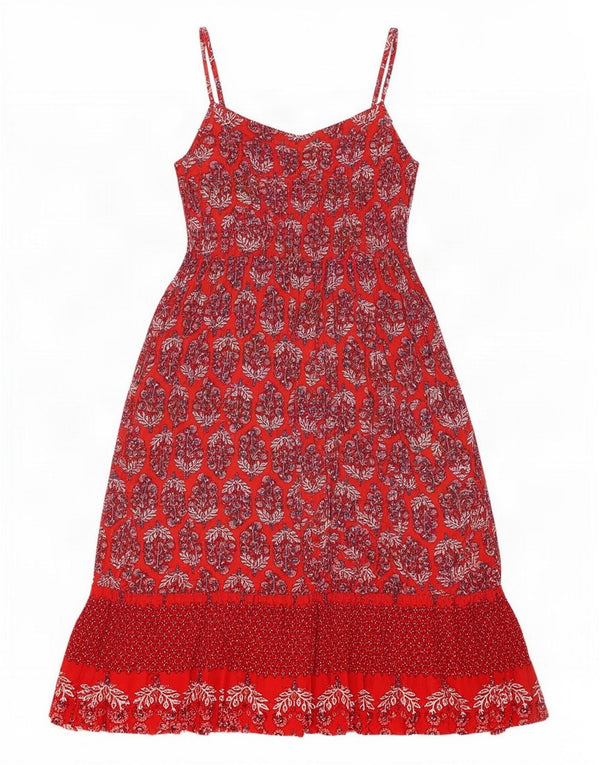 Marks & Spencer Γυναικείο Sundress UK 14 Medium Red Floral Viscose
