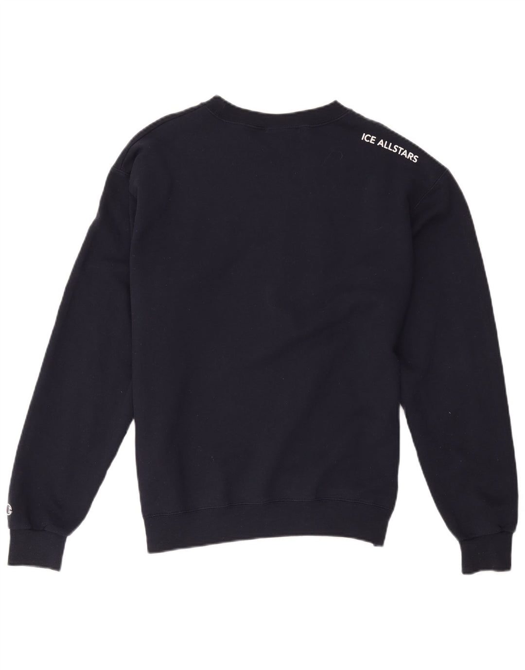 Champion Mens Graphic Sweatshirt Jumper Medium Navy Blue Cotton