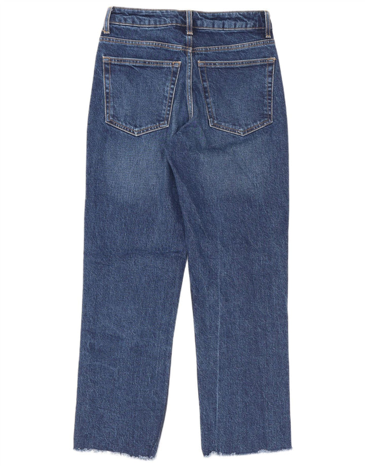 Topshop Womens Straight Jeans W25 L26 Blue Cotton