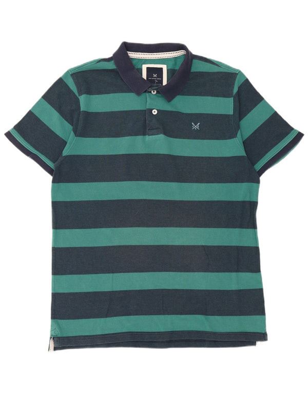 Crew Clothing Polo para hombre XL Algodón a rayas azul marino