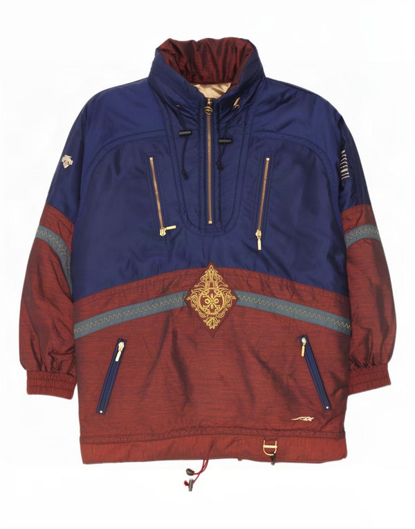 Descente Veste de ski à capuche surdimensionnée pour femme EU 40 Bleu marine moyen