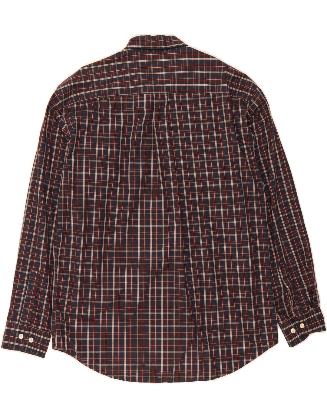 DOCKERS Mens Shirt Large Navy Blue Check Cotton Vintage Dockers and Second-Hand Dockers from Messina Hembry 