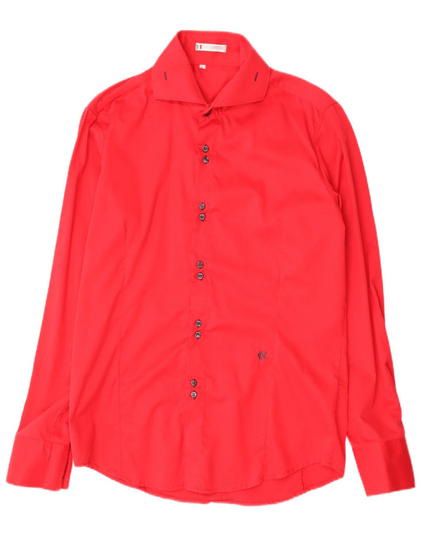 Camisa masculina Naracamicie grande algodão vermelho