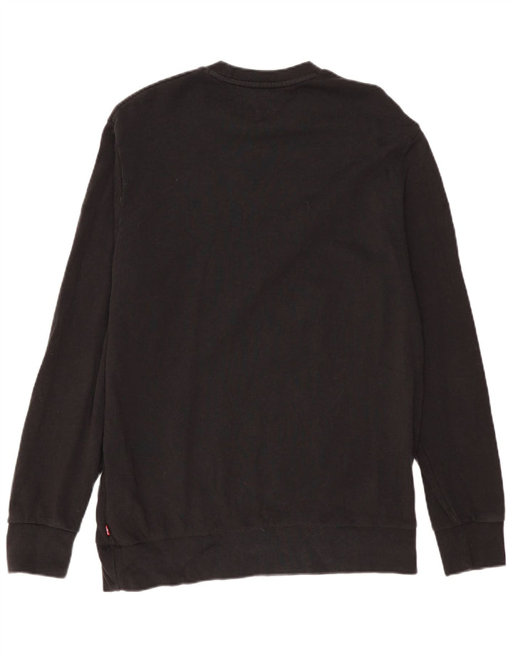 Levi's Herre grafisk sweatshirt Jumper Medium Sort Bomuld