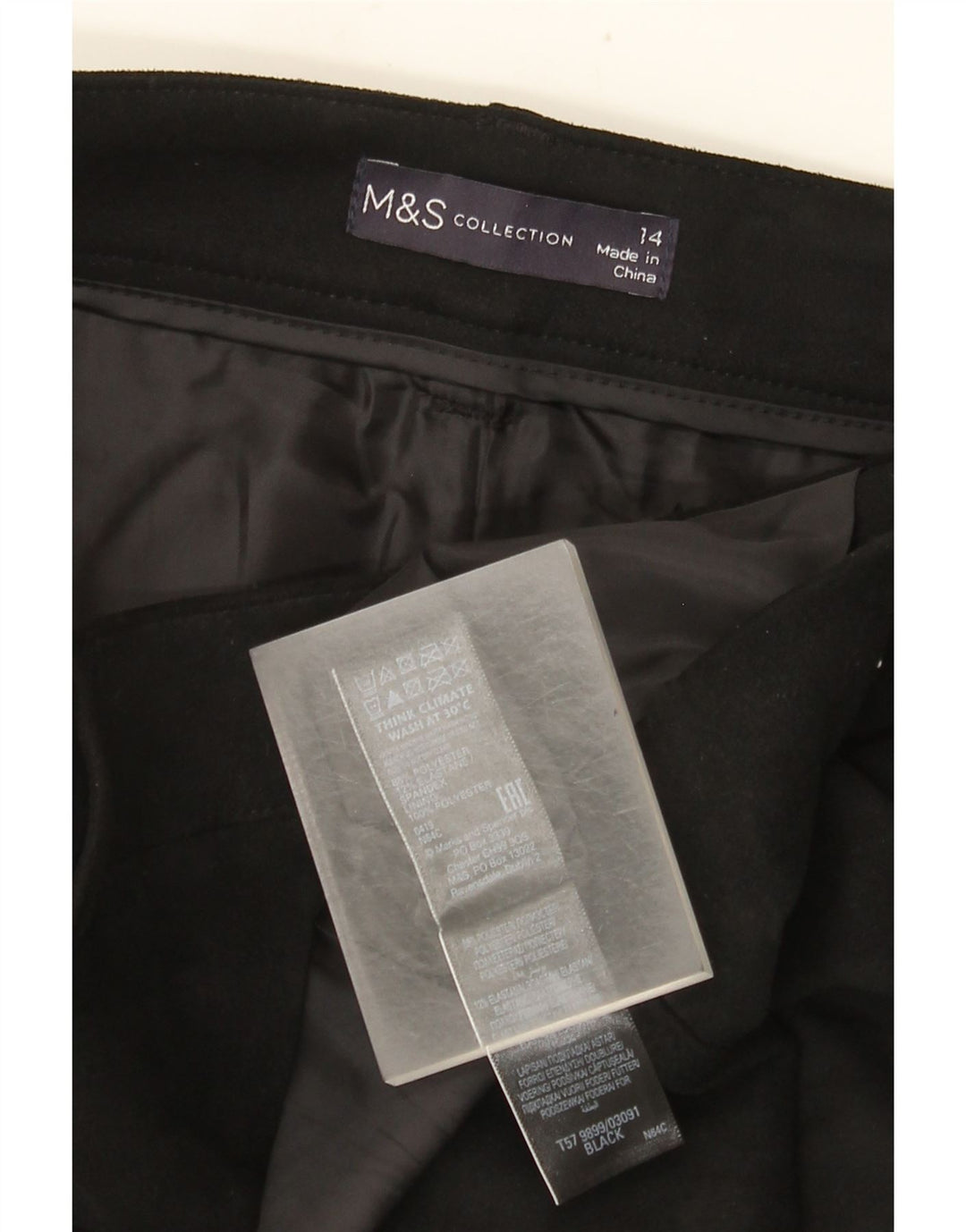 Женская мини-юбка Marks & Spencer UK 14, большая W32, черный полиэстер