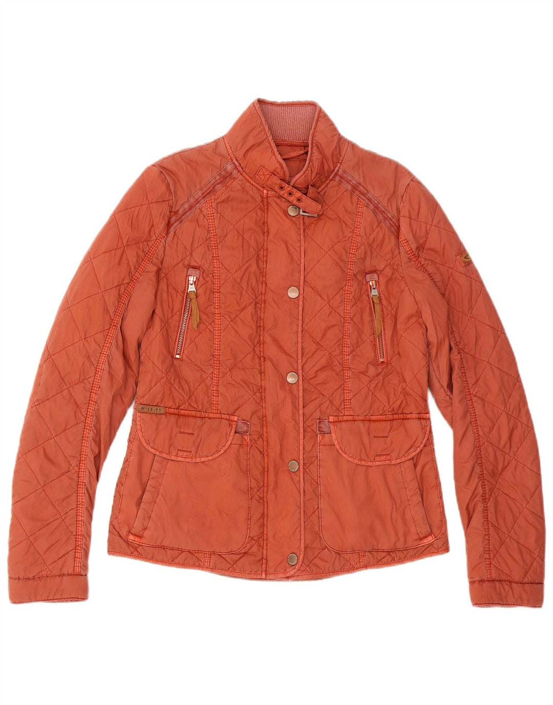 Camel Active Womens Quilted Jacket EU 36 Small Orange Polyester