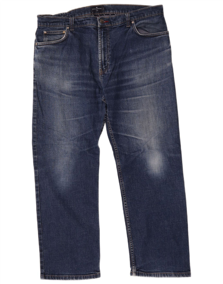 Marks & Spencer Mens Blue Harbour Straight Jeans W38 L29 Blue Cotton