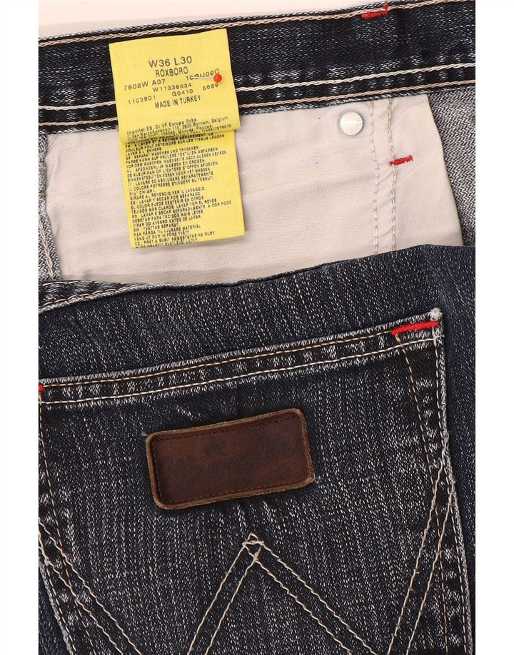 Wrangler Mens Roxboro Straight Jeans W36 L30 Blue Cotton