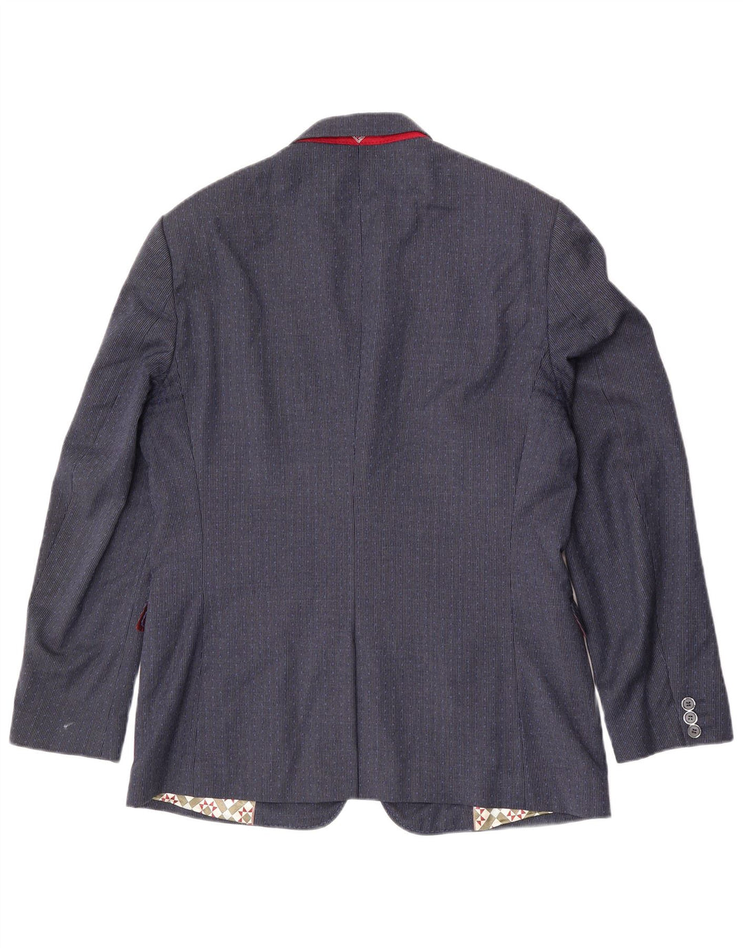 Ted Baker Herre 2-knaps blazerjakke UK 42 XL Marineblå Houndstooth Uld