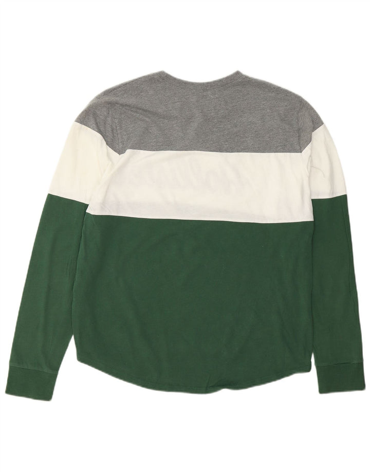HOLLISTER Mens Graphic Top Long Sleeve Small Multicoloured Colourblock