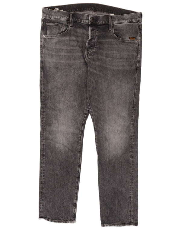 G-Star Mens Regular Tapered Jeans W38 L32 Grey Cotton