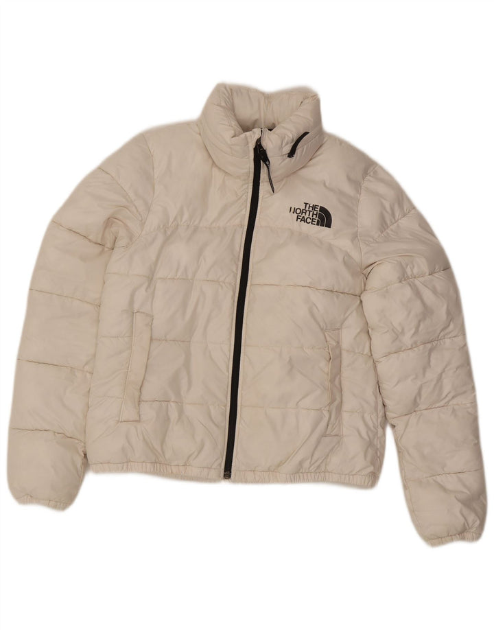 Giacca imbottita con cappuccio da donna The North Face UK 10 Small Poliestere bianco