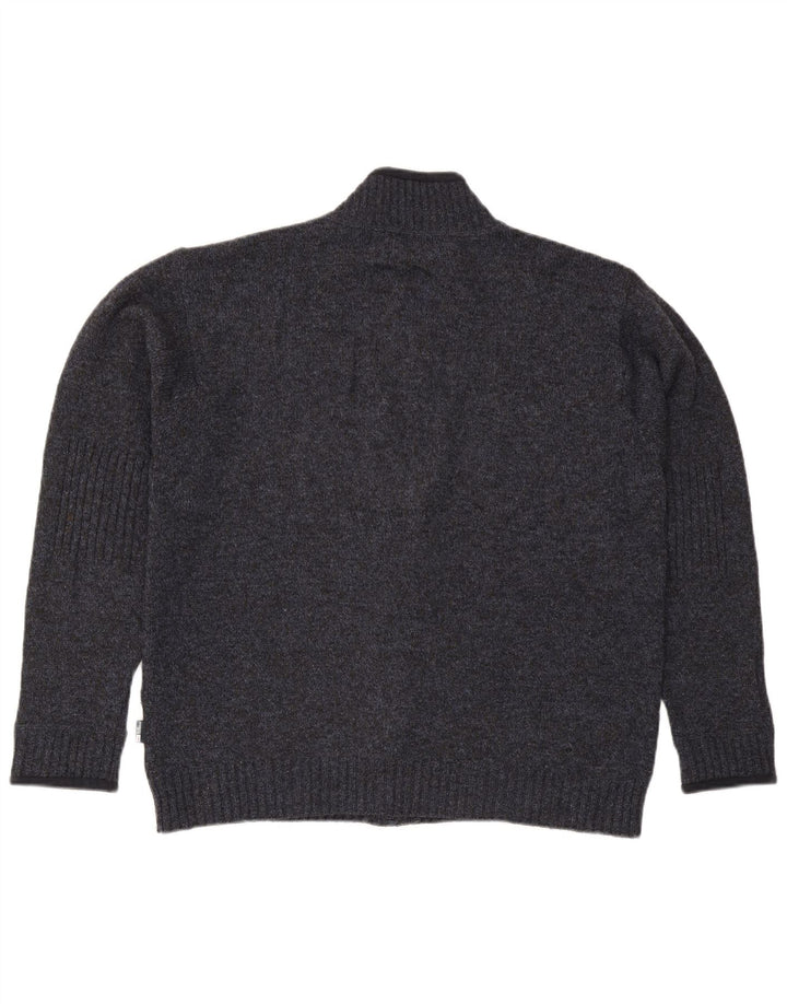 Marks & Spencer Mens Blue Harbour Cardigan Sweater Large Navy Blue Flecked