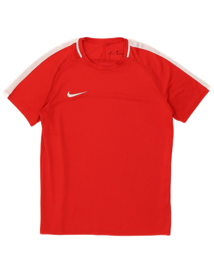 Nike Mens Dri Fit T-Shirt Top Large Red Colourblock
