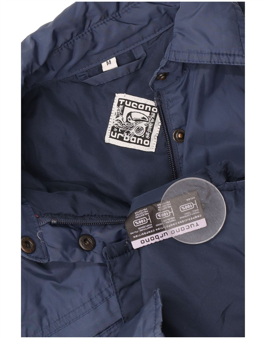 Tucano Urbano Womens Windbreaker Jacket UK 14 Medium Navy Blue Nylon