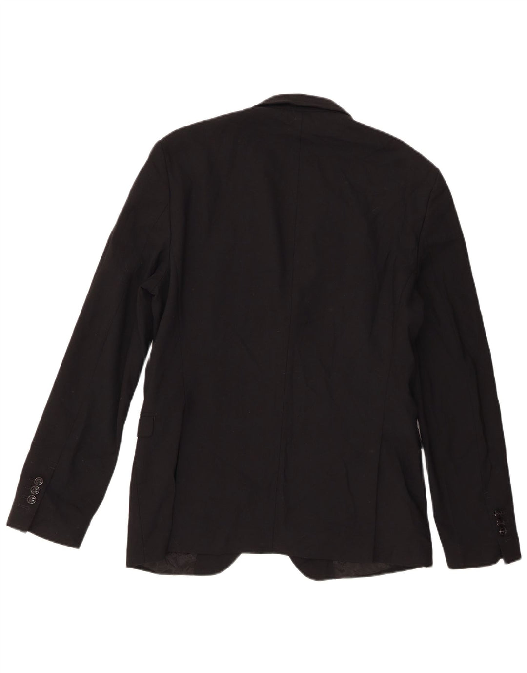 Zara Mens 2 Button Blazer Jacket EU 52 3XL Black Polyester