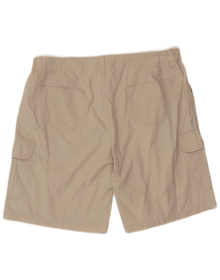 VINTAGE Mens Cargo Shorts XL W38  Beige Cotton