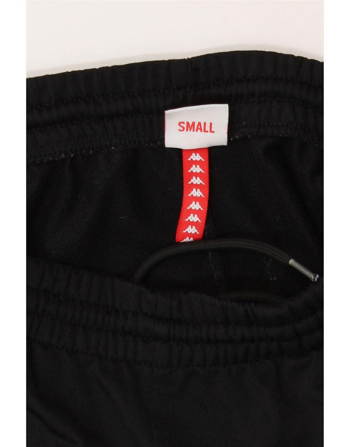 Kappa Womens Graphic Tracksuit Trousers UK 10 Small  Black Polyester