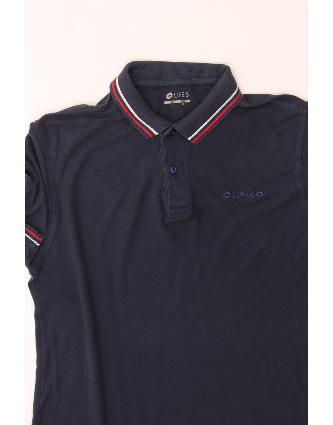 LOTTO Mens Polo Shirt Large Navy Blue Vintage Lotto and Second-Hand Lotto from Messina Hembry 