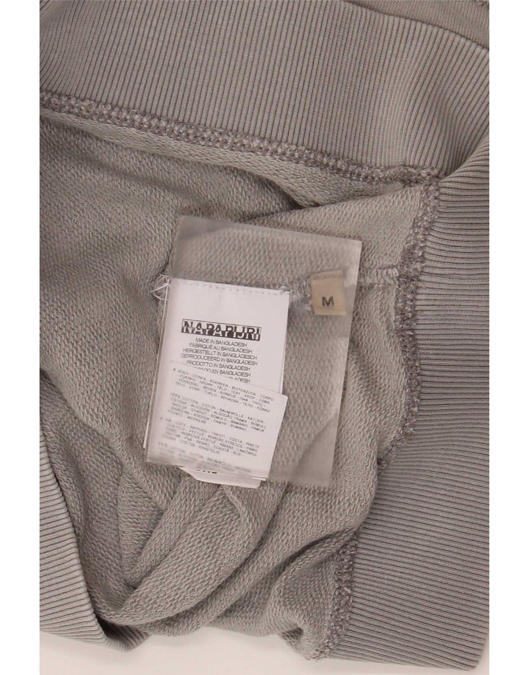 Napapijri Mens Graphic Hoodie Jumper Medium Grey Cotton