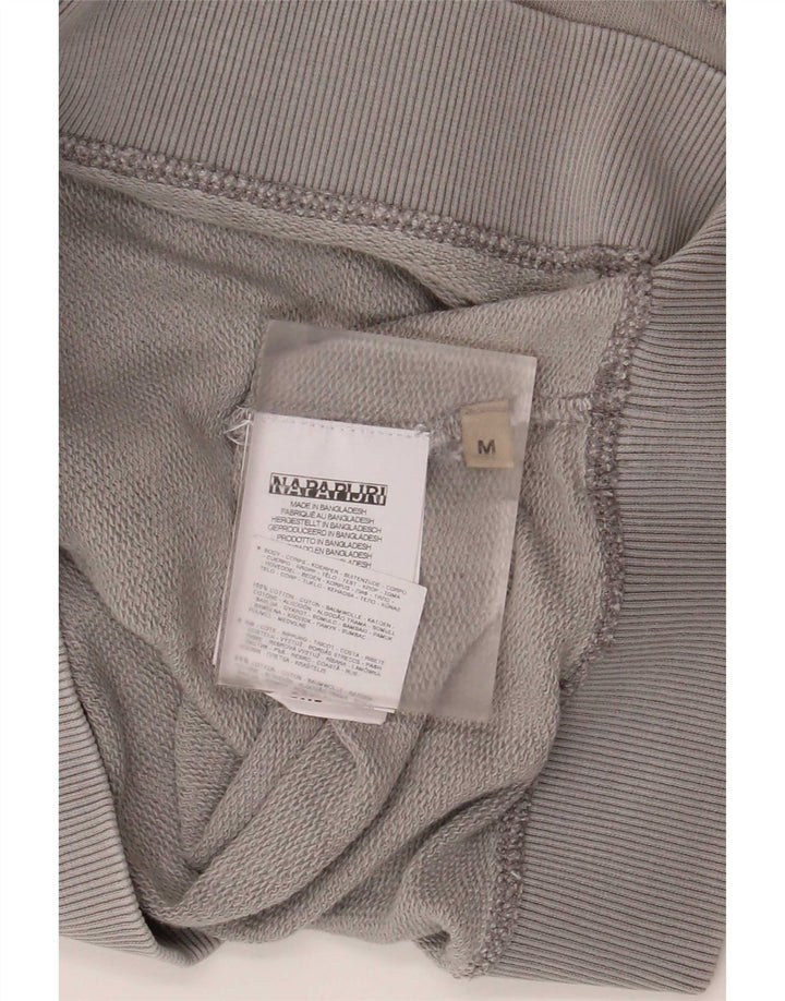 Napapijri Mens Graphic Hoodie Jumper Medium Grey Cotton